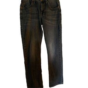 Rock & Republic Men's Blue Dark Wash Full Length Straight Leg Jeans Size 32 X 32